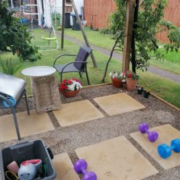 Fitness equipment in the garden